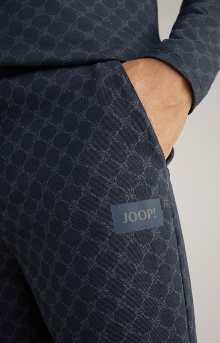 Loungewear Shorts in Navy gemustert