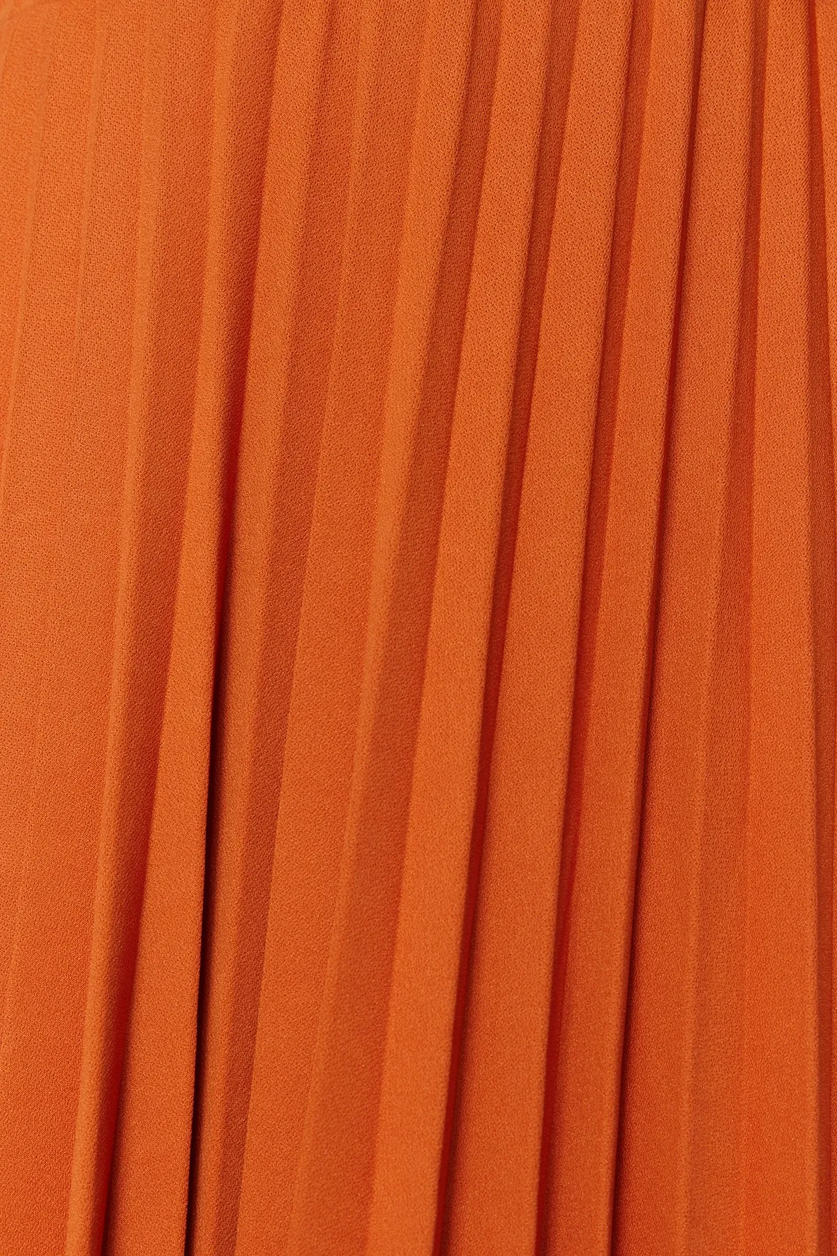 Trendyol Collection  Ausgestellter Midirock aus plissiertem Crêpe-Strick mit hoher Taille und Kachelmuster TWOSS23ET00048
