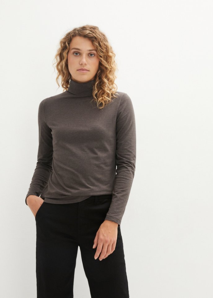 Langarmshirt mit Rollkragen (2er Pack)