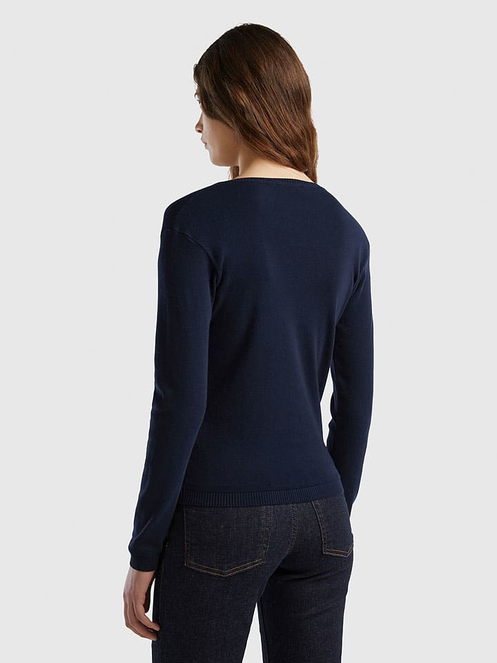 Benetton Cardigan in Dunkelblau günstig kaufen