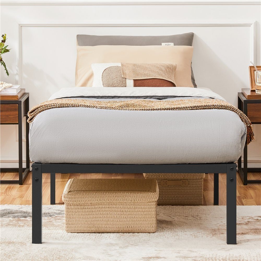 Yaheetech Metallbett, Bettrahmen 36cm H mit Lattenrost, Bettgestell aus Metall