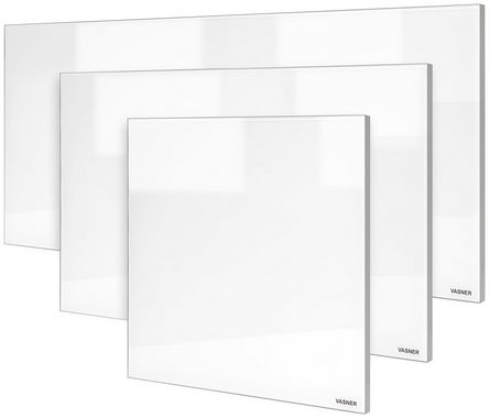 Vasner Infrarotheizung Glas mit Rahmen grau, 550 W, Citara G, Infrarot Glasheizung, IP44 Bad geeignet