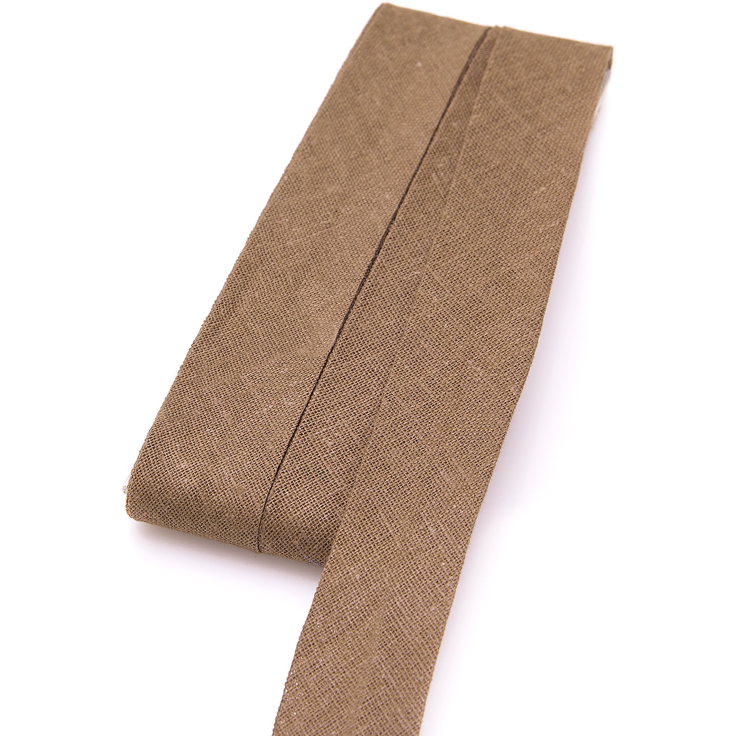 buttinette Baumwoll-Schrägband, hellbraun, Breite: 2 cm, Länge: 5 m