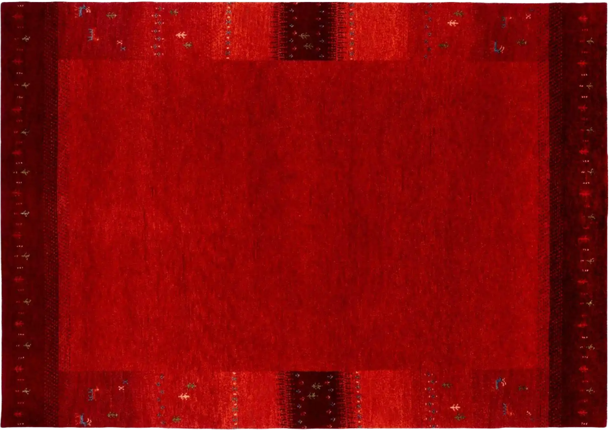 Teppich aus Indien Intense Mala Dunkelrot 70 x 140 cm