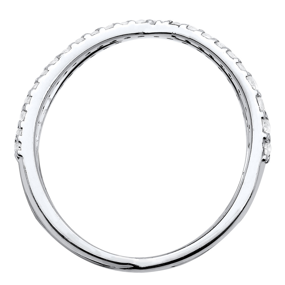 Elli Elli Bague Femmes Enroulement X avec Cristaux de Zirconium en Argent Sterling 925 Bague