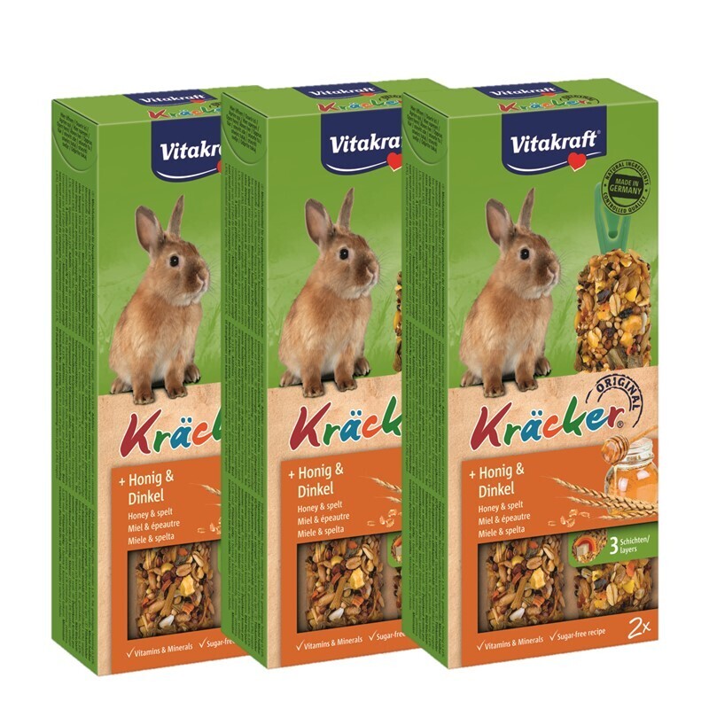 Vitakraft Snacks Vitakraft Kräcker Zwergkaninchen 3x2er