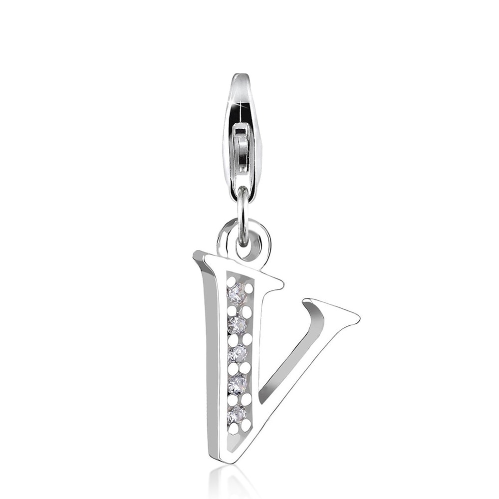Nenalina Nenalina Amulette Charm lettre Pendentif individuel et personnalisé en argent 925 Pendentif