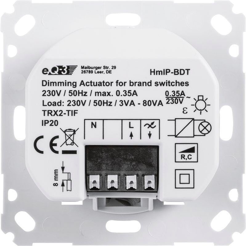 Homematic IP Dimmaktor für Markenschalter - Unterputz (143166A0) Unterputzschalter