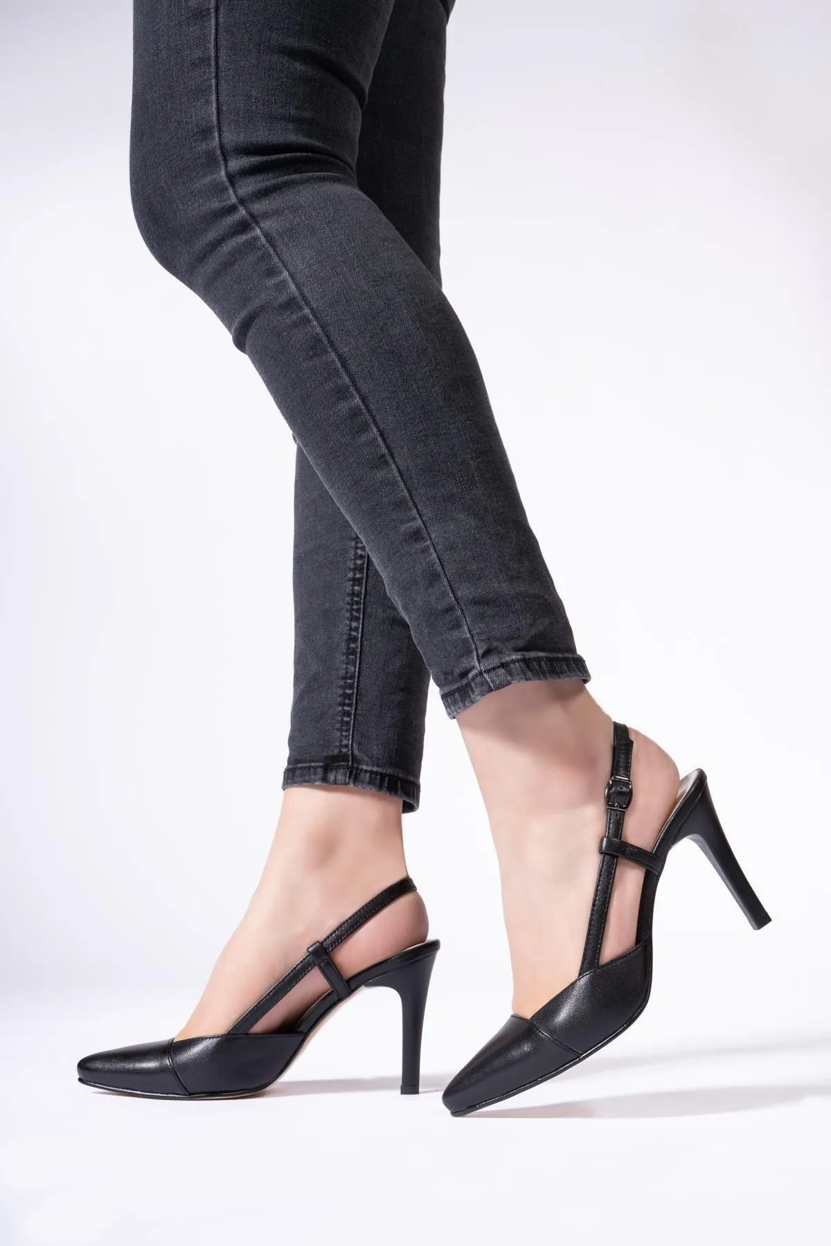 CZ London  High Heels - Schwarz - Pfennigabsatz/Stiletto