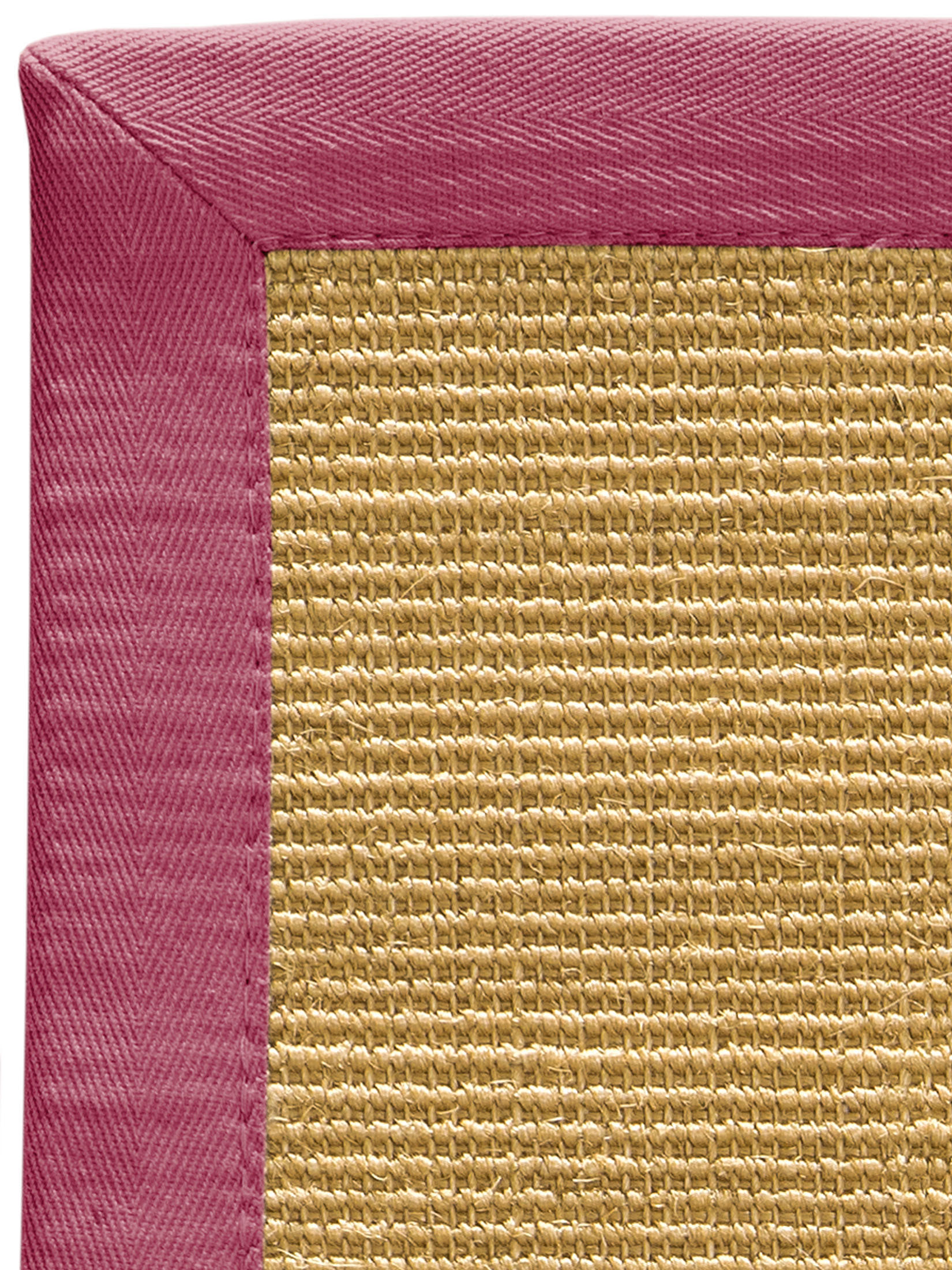 Aruba Nature Sisal-Teppich, Fuchsia