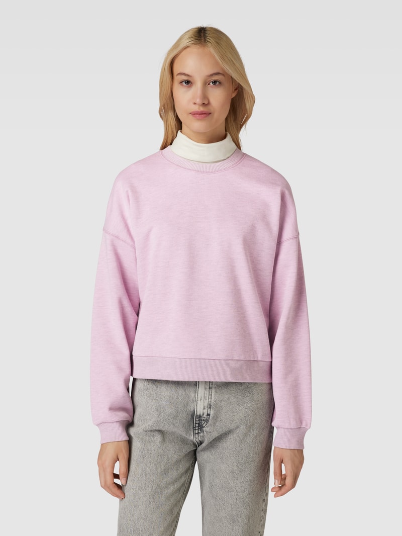 Sweatshirt mit Rundhalsausschnitt und überschnittenen Schultern in rosa