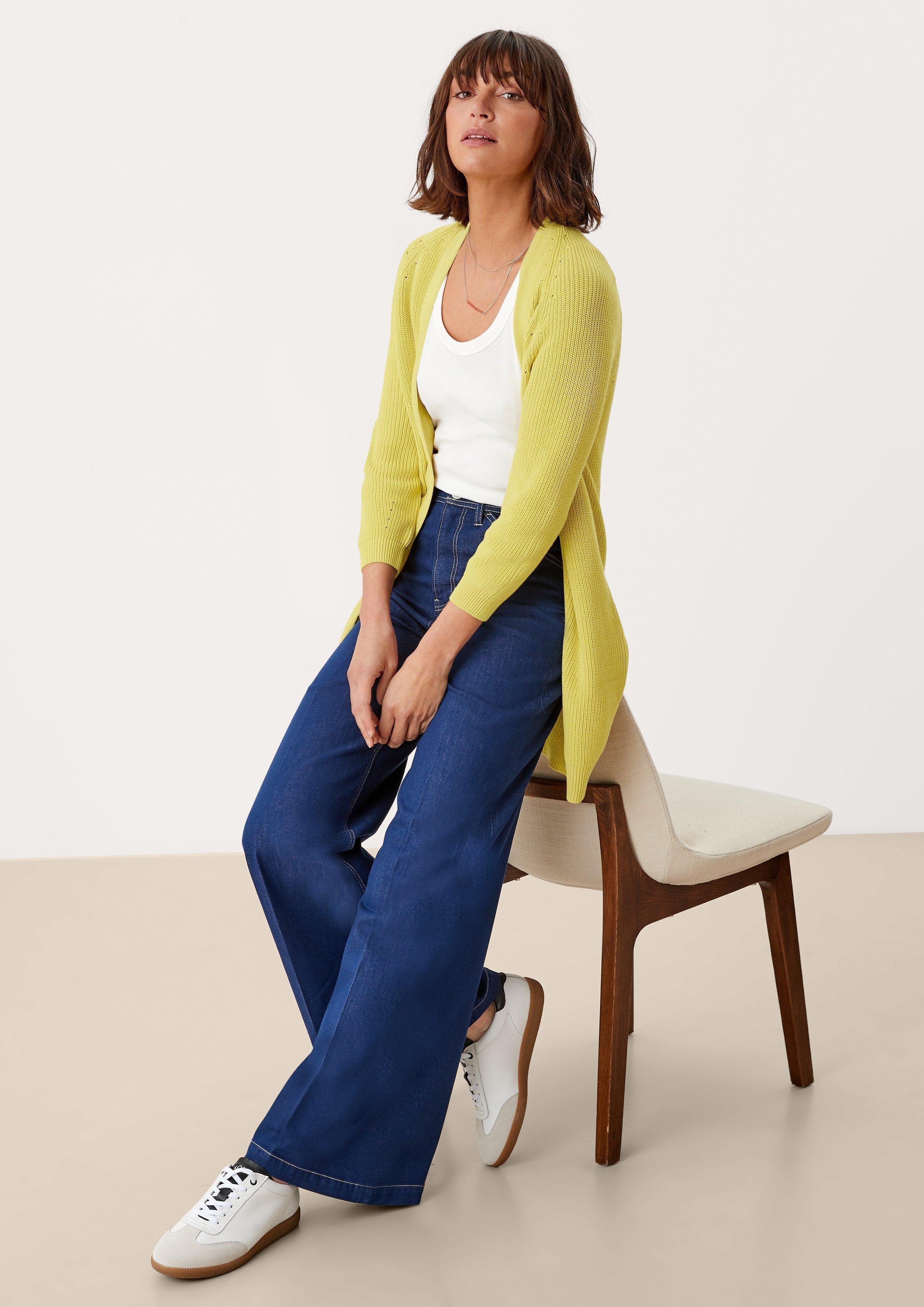 s.Oliver Strickjacke Cardigan mit Ajourmuster