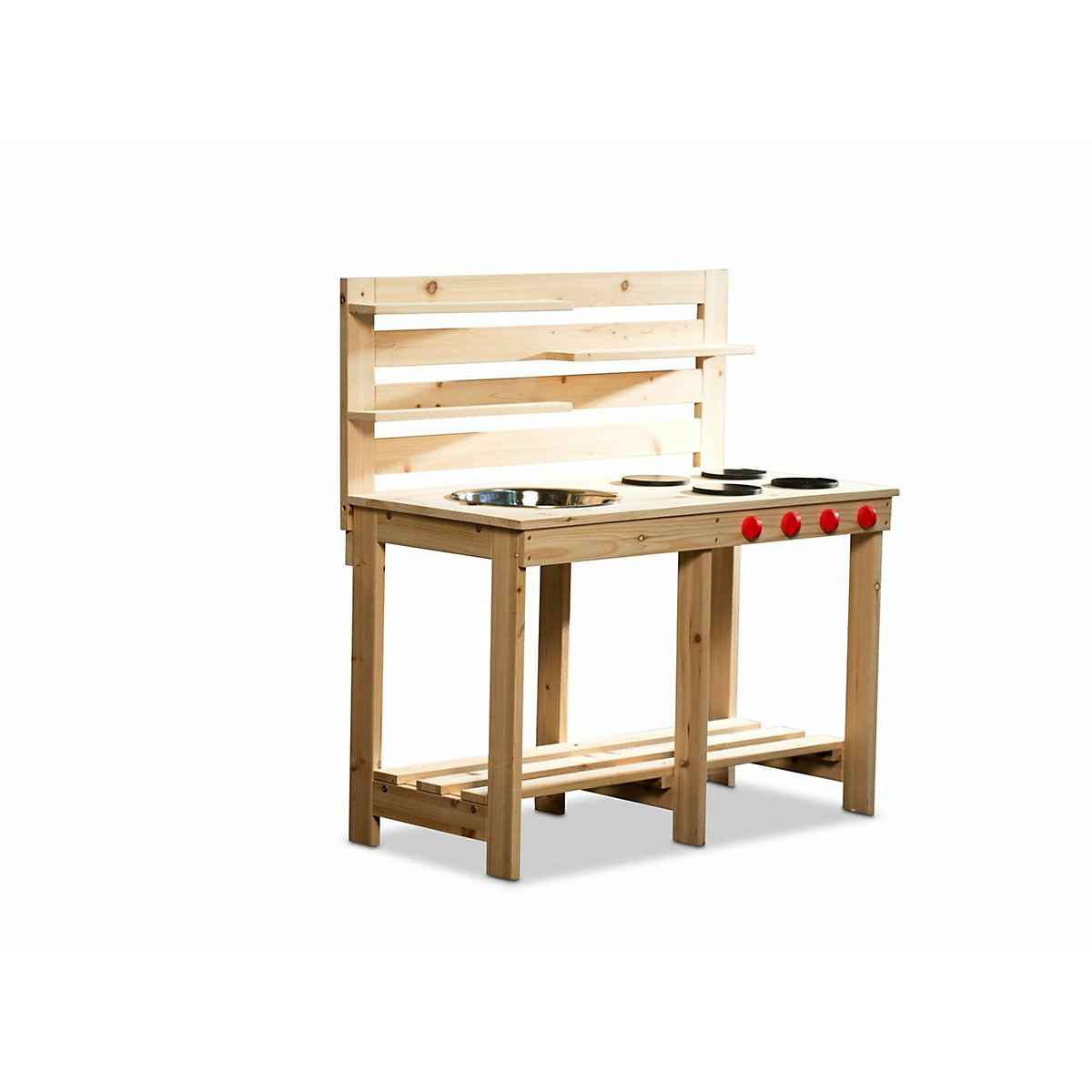 Matschküche aus Holz mit Zubehör