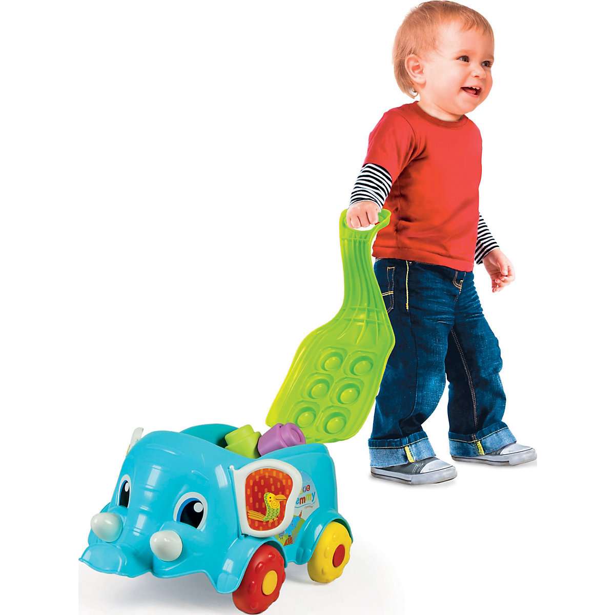 Clemmy - Baby-Elephant, Soft-Bausteine-Wagen