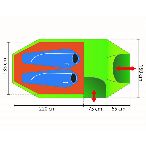 ANTAO II LIGHT XL - Tunnelzelt