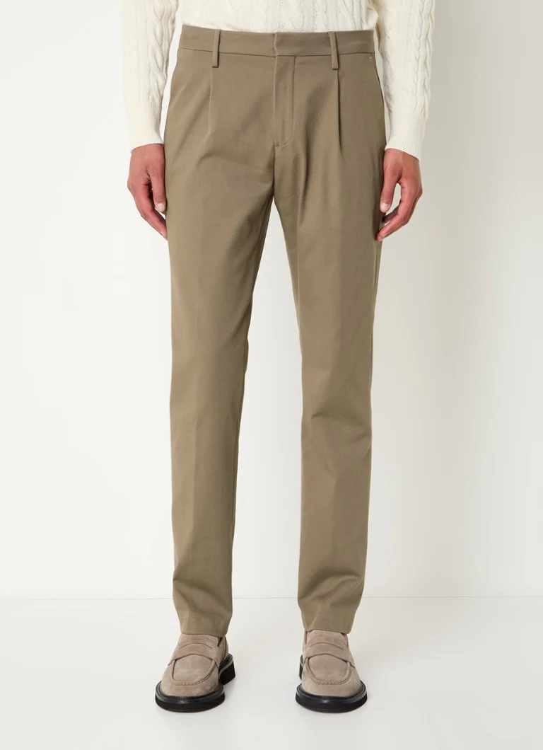 Pantaloni chino Boggi Milano Roberto cu croială dreaptă și buzunare laterale