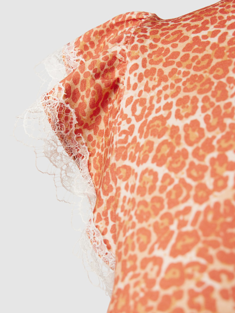 Nachthemd mit Animal-Print in orange