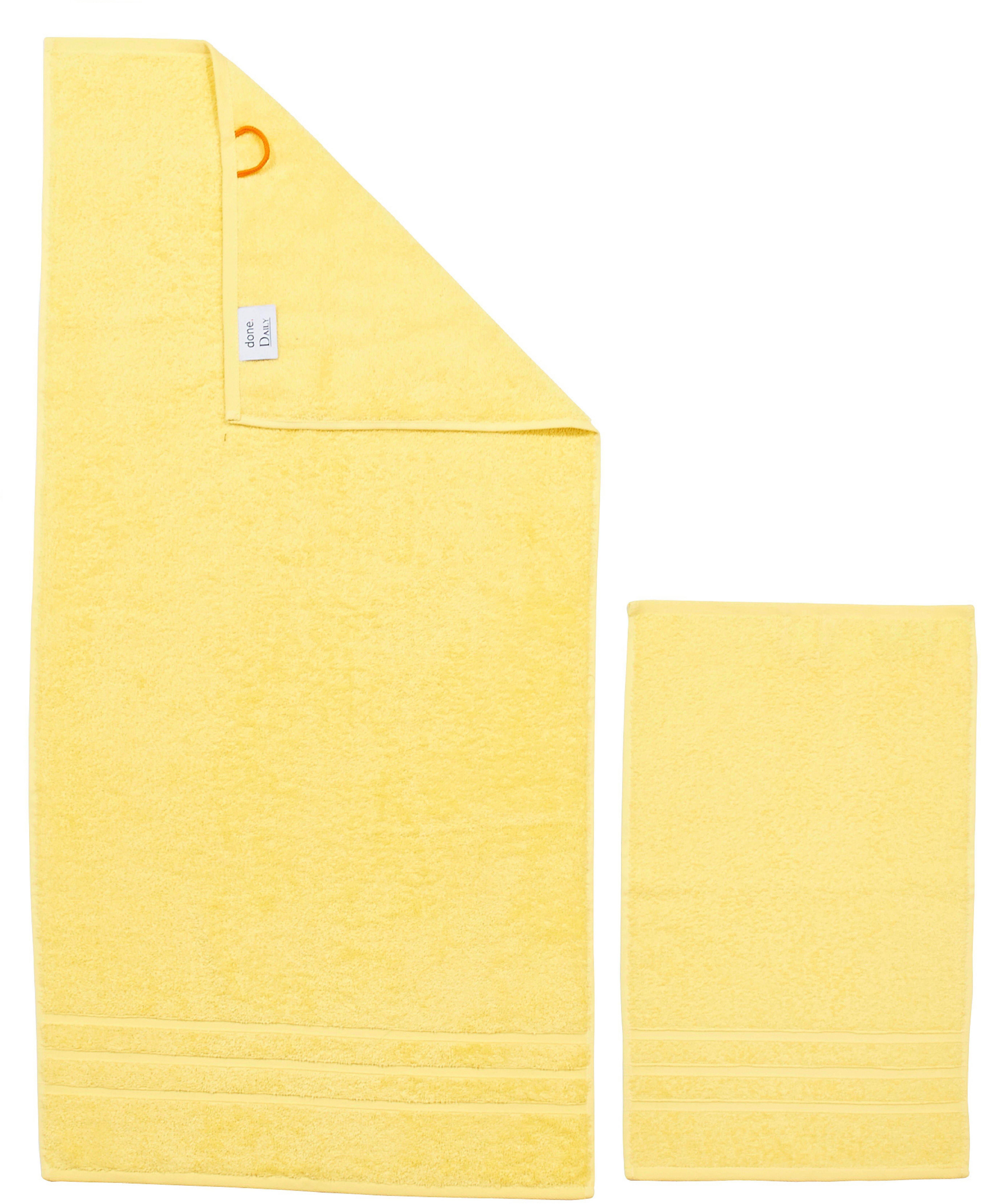 done.® Handtuch Set Daily Uni, Walkfrottier, (Set, 4-tlg), saugfähiges Walkfrottier, in verschiedenen Set Varianten erhältlich