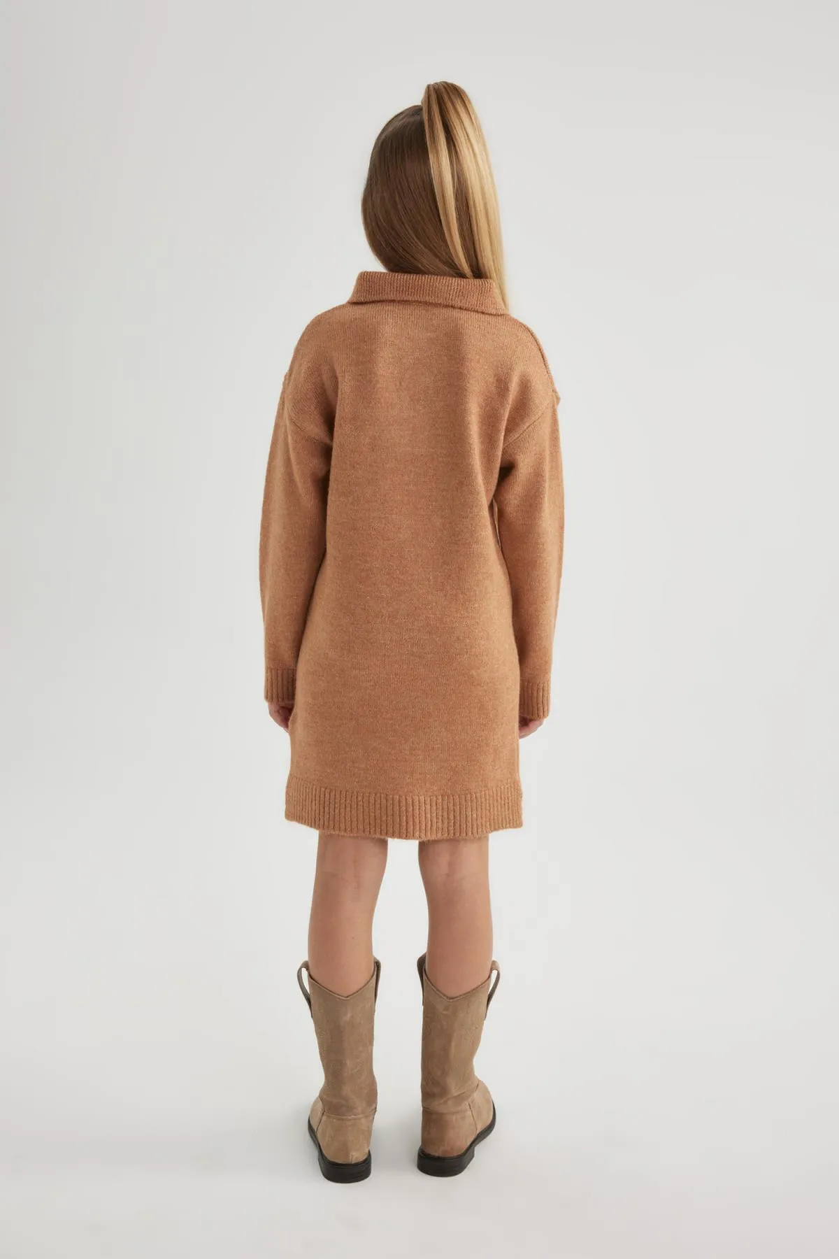 DeFacto  Langarm-Strickkleid mit Rollkragen für Mädchen