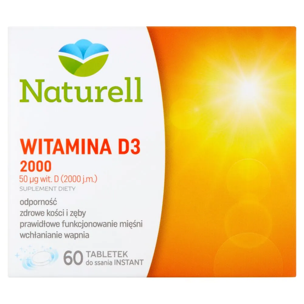 „Naturell“ vitaminas D3 2000 TV, greito paruošimo pastilės