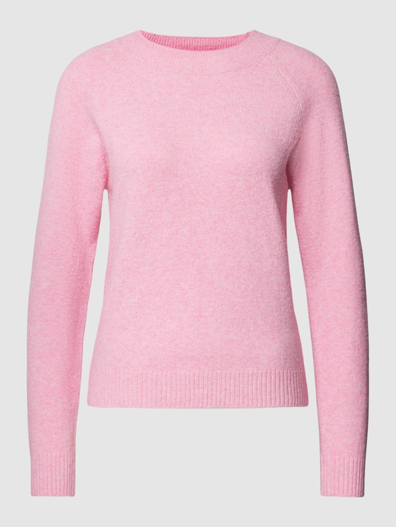 Strickpullover mit Rundhalsausschnitt Modell 'DOFFY' in pink