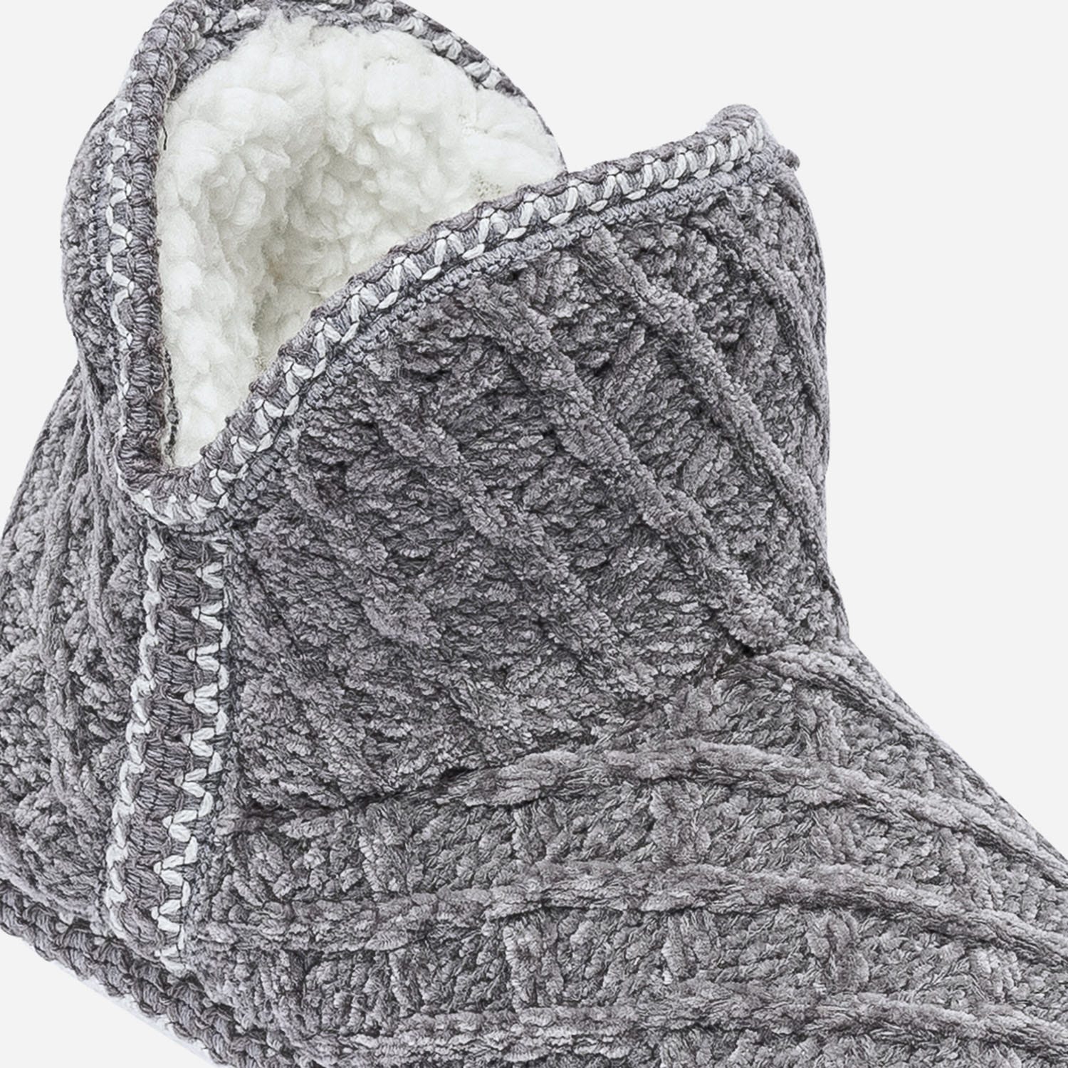 Chausson-boots gris fourré