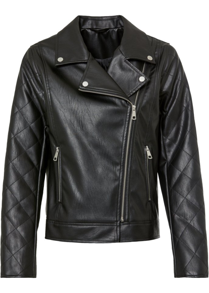 Lederimitat-Jacke