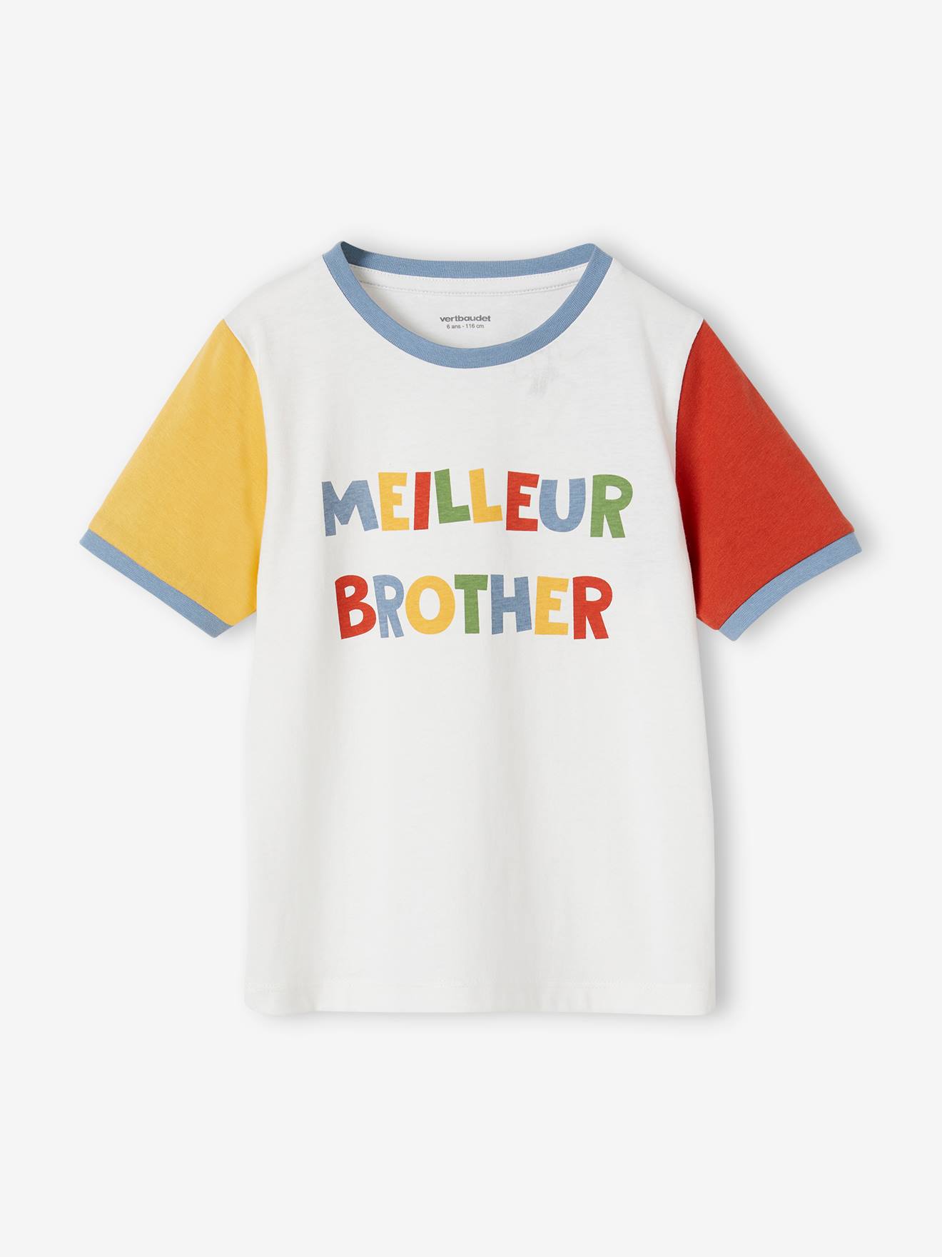 Vertbaudet Kurzer Jungen Schlafanzug mit Schriftzug Oeko-Tex - himmelblau