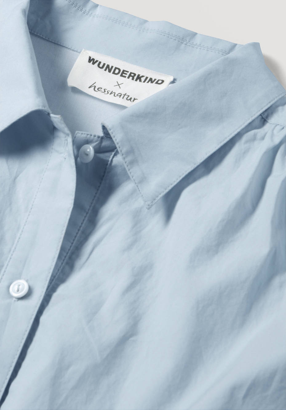 WUNDERKIND X HESSNATUR Mini-Kleid mit Stufenschnitt aus reiner Bio-Baumwolle