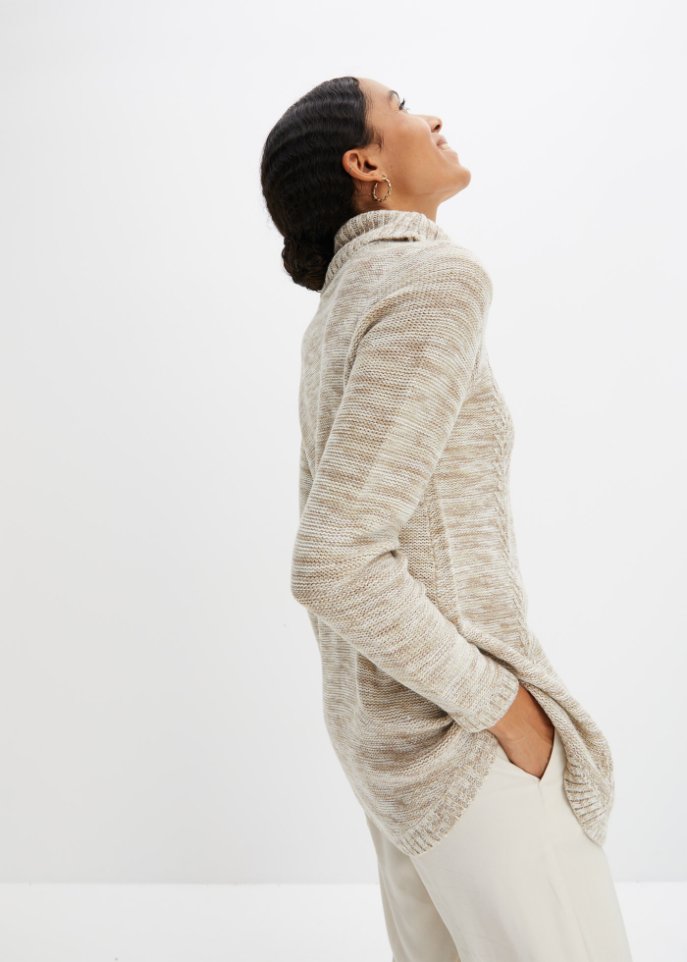 Poncho-Pullover, Langarm