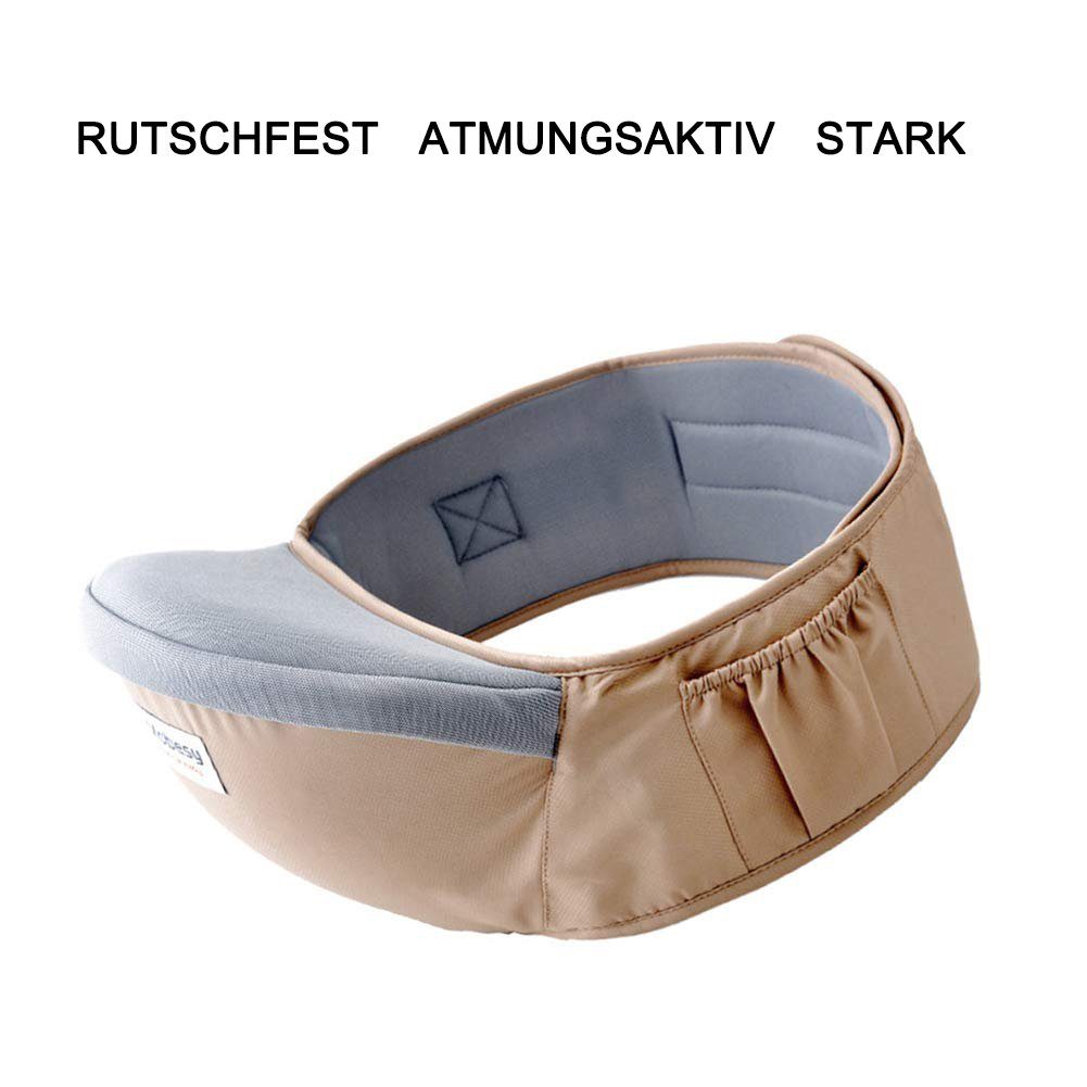 Einemgeld Bauchtrage Baby Hüftsitzträger, mit abnehmbar Tasche Tragehilfe,Einstellbar,360g