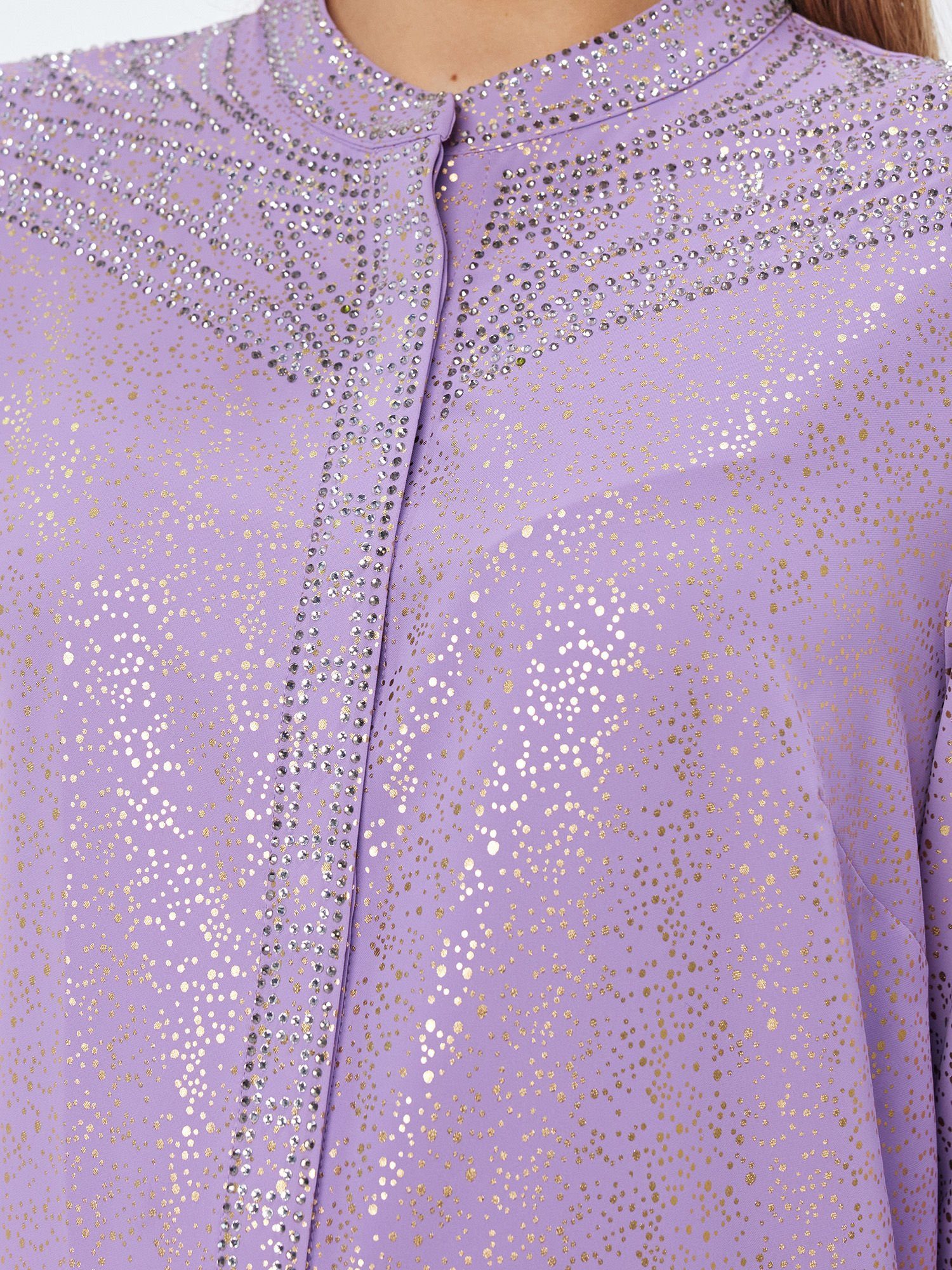 Sarah Kern Schlupfbluse mit Strass- und Glitzerdetails