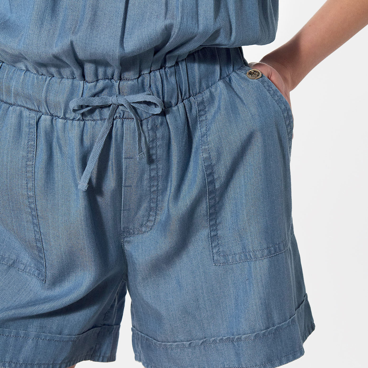PERLE  Combishort bleue Femme