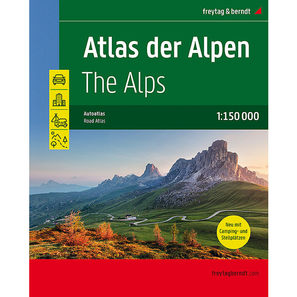 ATLAS DER ALPEN, AUTOATLAS 1:150.000 - Straßenkarte