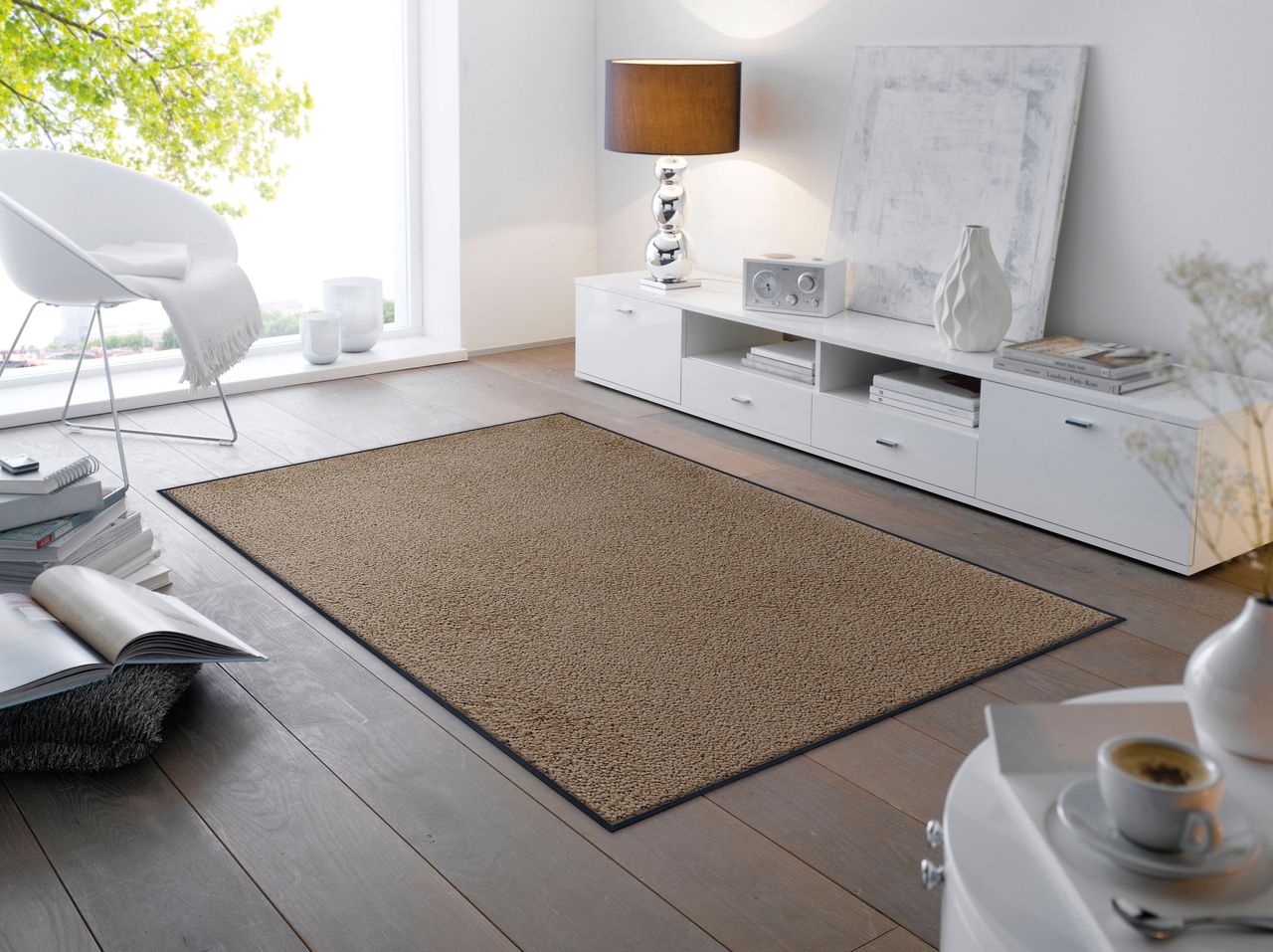 Fuma Rutschfeste Fußmatte Taupe 180 x 120 cm
