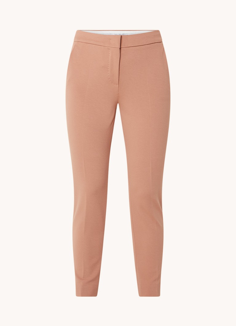 Pantaloni tricotați MaxMara Pegno cu talie înaltă și croială mulată