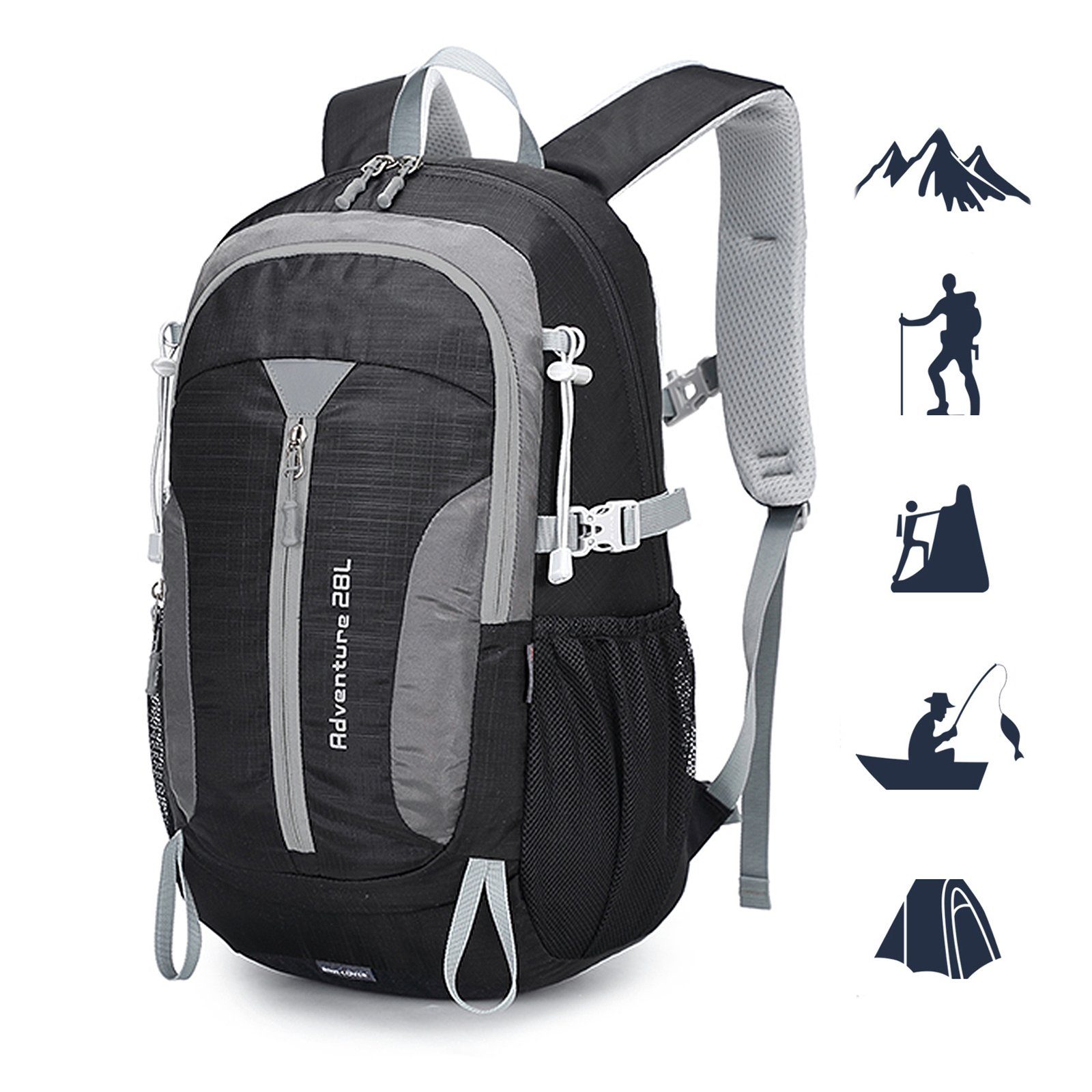 TAN.TOMI Wanderrucksack Kletterrucksack Wanderrucksack Damen Herren 28L Rucksack Wasserdicht, Für Sports/Outdoor/Klettern/Camping/Fahrrad Trekkingrucksack