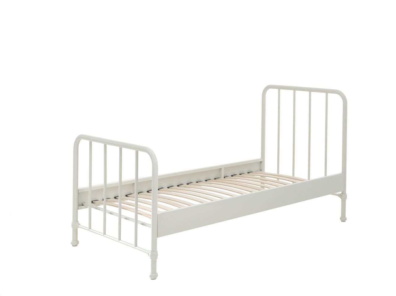VIPACK BRONXX Metallbett im coolen Look Weiß matt, Liegefläche 90 x 200 cm