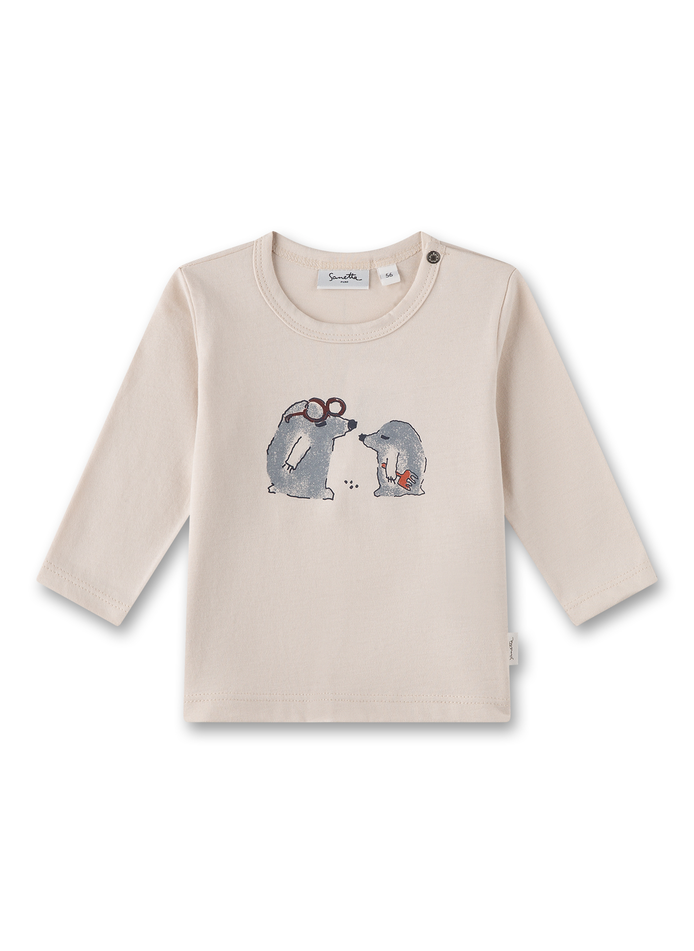Jungen-Langarmshirt Beige