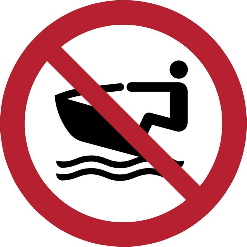Djois Warnschild Jet-Ski verboten Klebstoff, einschraubbar PP (Polypropylen) 20 (B) x 0,14 (H) cm 3 Stück
