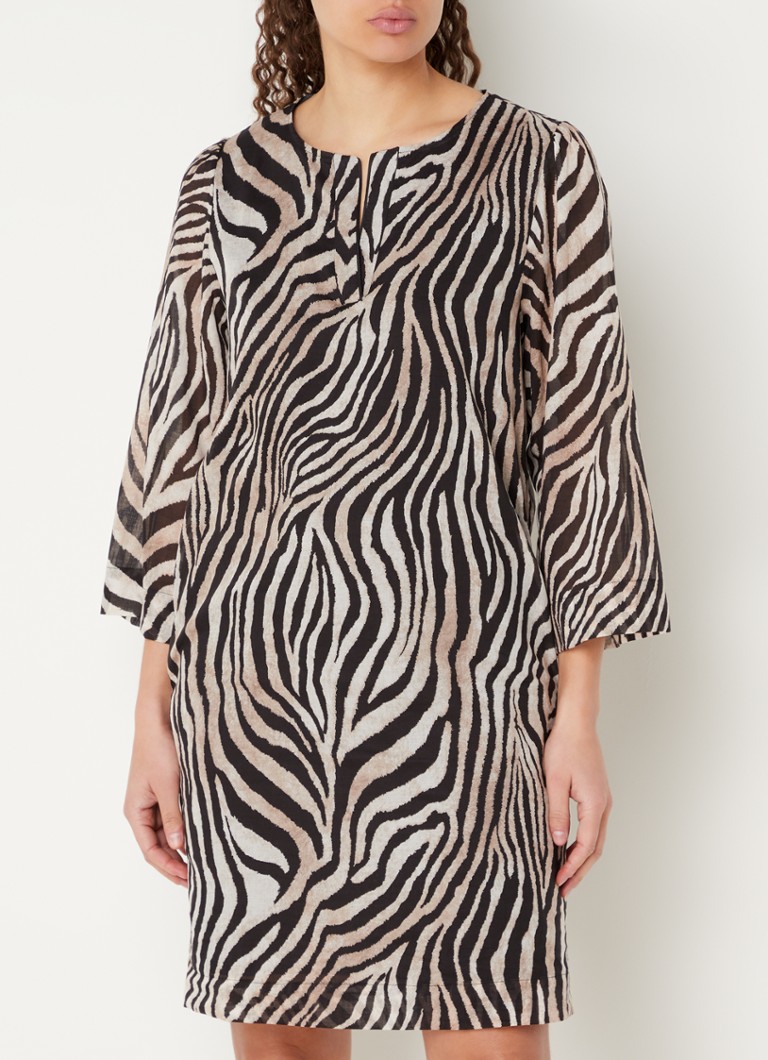 Vestido túnica con estampado de cebra de Cinque Ciethno