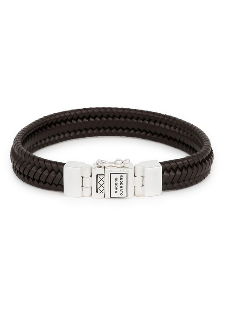 Buddha to Buddha  Edwin Small armband van gevlochten leer