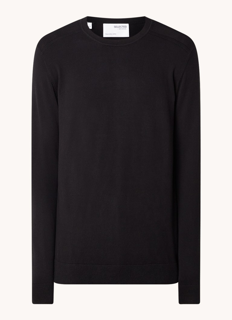 Selected Homme Fino pleten pulover z okroglim izrezom