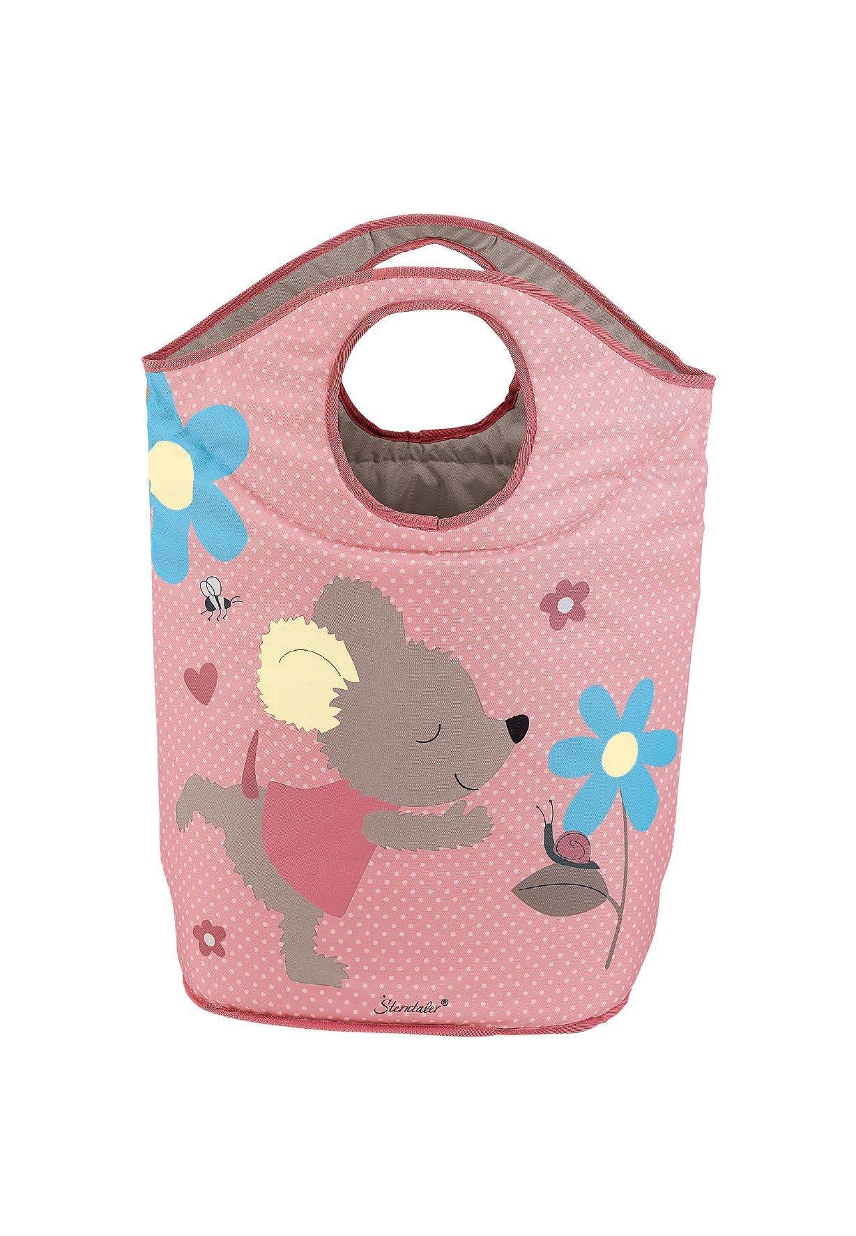Aufbewahrungskorb Maus Mabel in Rosa, Grau u. Blau