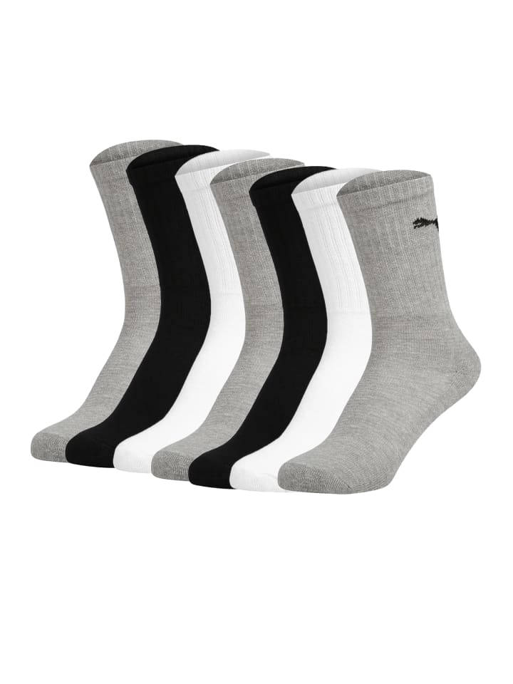 Puma Socken PUMA JUNIOR CREW SOCK 7 P ECOM in 882 - grey/white/black günstig kaufen