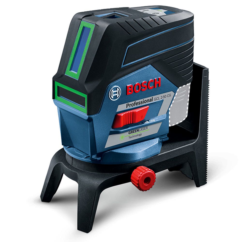 Conjunto com nível a laser BOSCH 12V, 2 x 2,0 Ah Pro Crossline e parafusadeira de impacto sem escova 06159940PN