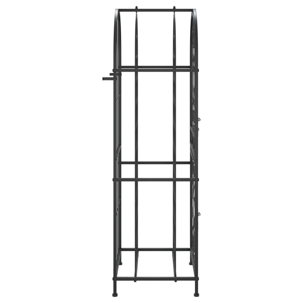 vidaXL Weinregal Weinregal für 41 Flaschen Schwarz 45x36x120 cm Schmiedeeisen