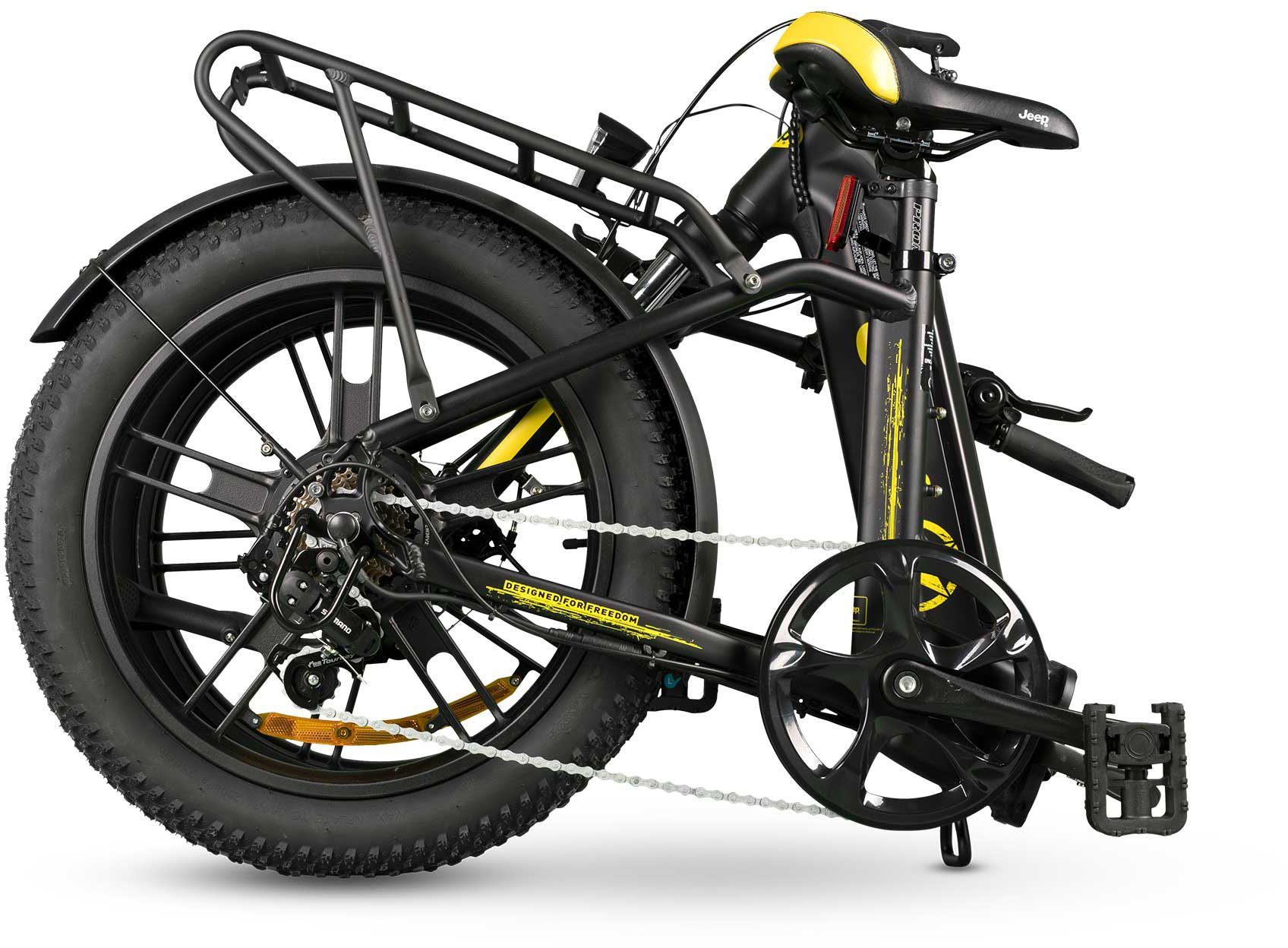 Jeep E-Bikes E-Bike FR 7000, 7 Gang, Kettenschaltung, Heckmotor, (mit Akku-Ladegerät)
