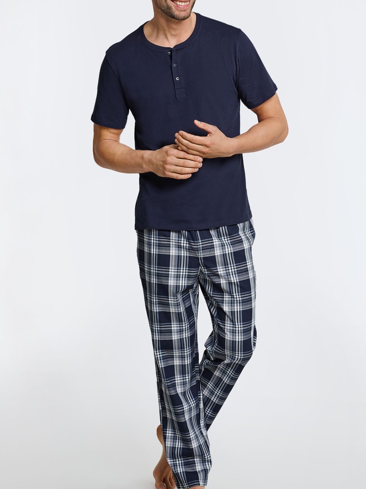 Schiesser Loungehose Mix & Relax in dunkelblau-gem. günstig kaufen