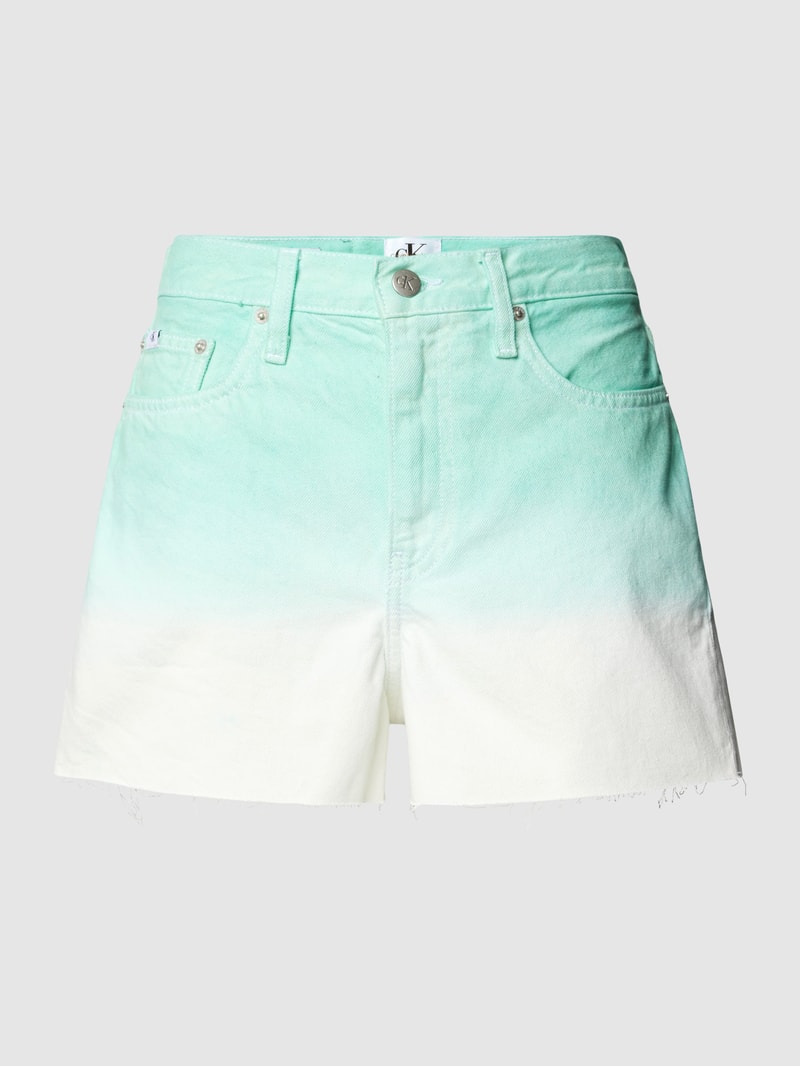Jeansshorts mit Farbverlauf in hellblau
